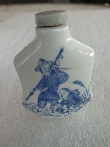Vintage blau weiß - -, porzellan