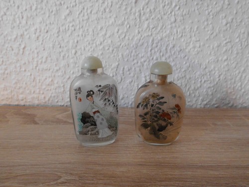 Chinesische snuff bottle glas - bottle,