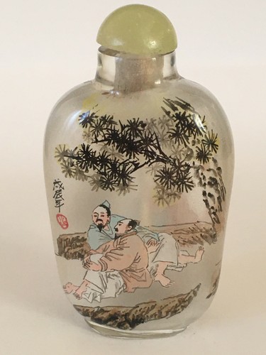Snuff bottle alte literaten - snuff,