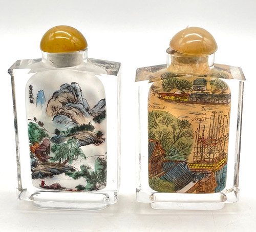 Snuff bottle china - 2x,